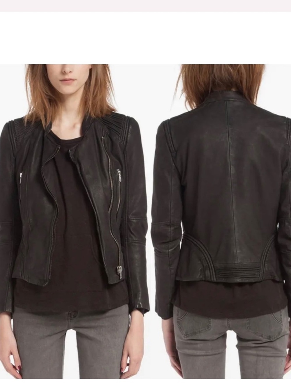 Maje Lambskin Leather Knight Jacket